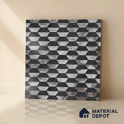 Geometric Wall & Floor Tile TL 07237 B Alpi 4002 Granula 1 ft x 1 ft Ceramic Matte Finish - 9 mm  | 2 mm Spacer is Mandatory | Please Expect a Slight Variation of Pattern (Sample)